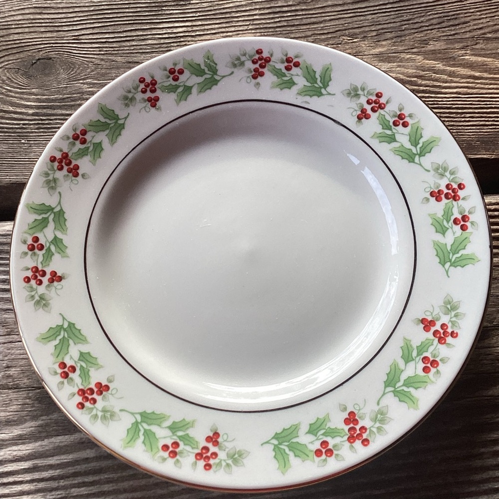 Gibson Christmas Charm Rimmed Soup Bowls - set of 6
